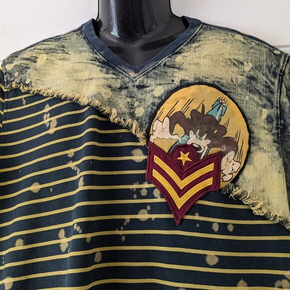 THE HERITAGE BY AMERICA 1776 Denim Distillery Men's Shirt Tye Dye Size XL Cotton - Picture 2 of 10